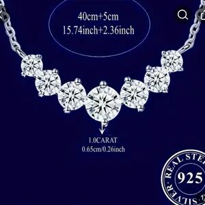 1 carat Moissanite necklace. NWOT